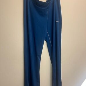Nike Dark Blue Workout Leggings with White Swoosh